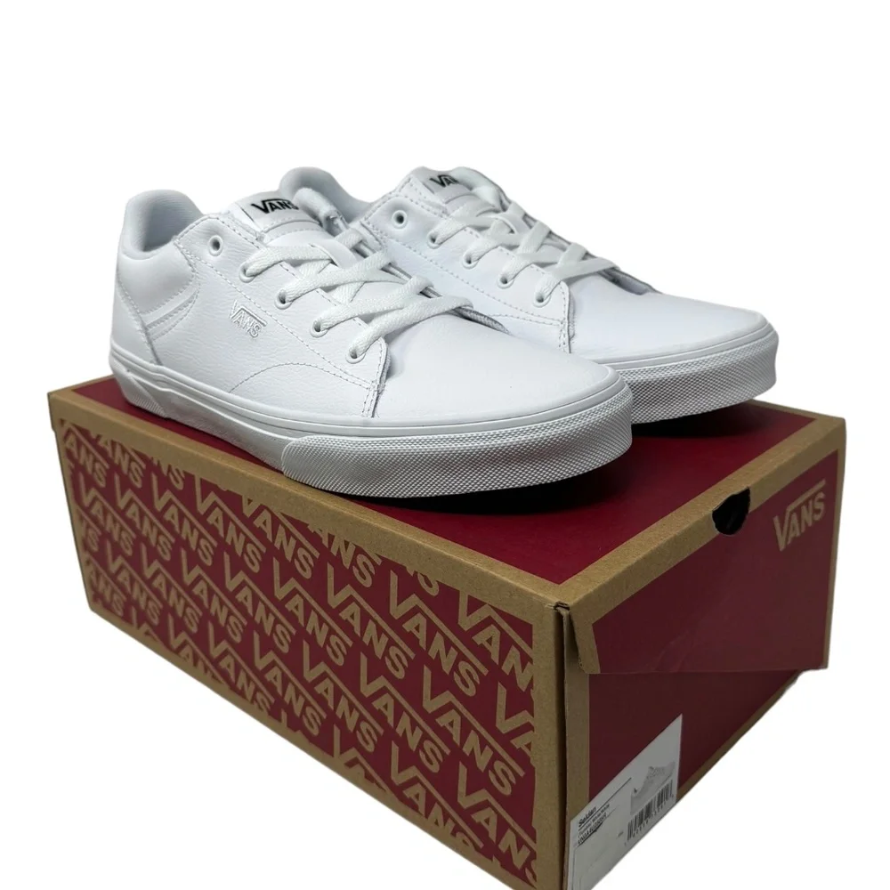 VANS Seldan Tumble Low Shoe Leather White Casual Sneakers Women Kids VN0A4U2505R